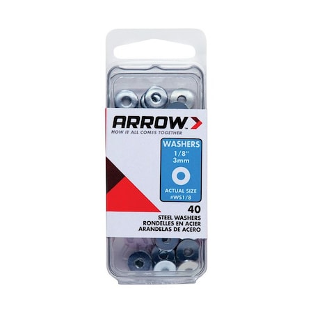 Arrow Fastener Flat Washers, , Aluminum 40 PK WS1/8