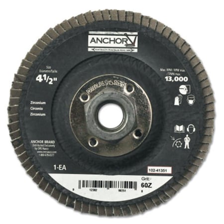 Anchor Brand 4.5 in. 0.87 8 oz HD Flap Disc 102-40375
