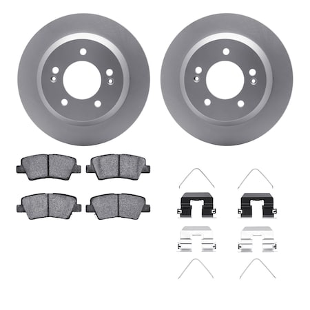 Dynamic Friction Co DFC GEOSPEC Coated Rotors with 5000 Brake Pads - Ceramic and Hardware 4512-03190