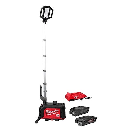Milwaukee Tool MX FUEL Tower Light +FORGE XC8.0 Battery MXF040-1XC, MXFXC608
