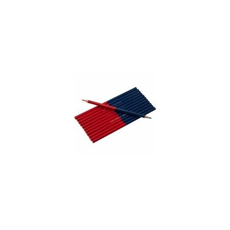 Charles Leonard Checking Pencils, Red, Blue Lead, 12PK 65045