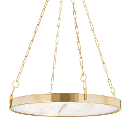 Hudson Valley Lighting Kirby 1 Light Chandelier 30 In. Aged Brass 7230-AGB