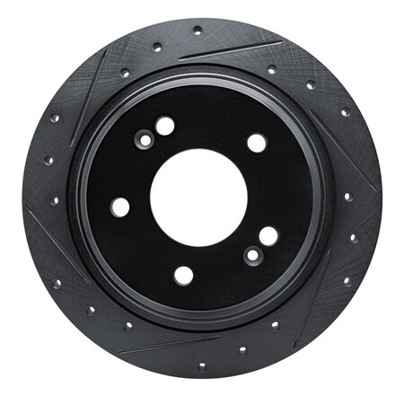 Dynamic Friction Co DFC Brake Rotor - Drilled and Slotted - Black 633-03063L