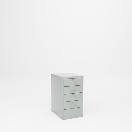 Pucel Pedestal Utility Drawer Cabinet, 18 in W x 32 in H x 24 in D, Black DC-1B