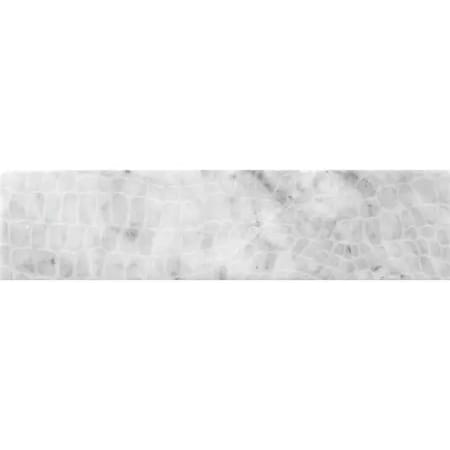 Apollo Tile Artisana 3x12 in. Textured Bianco Carrara Etched Reptille Elongated Subway Tile (5 sq ft/case) 20PK APLEFT8804CAA