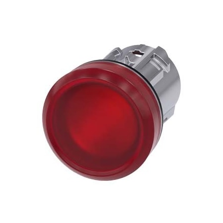 Siemens Indicator lights, 22 mm, round, metal, shiny, red, lens, smooth 3SU1051-6AA20-0AA0-ZY19