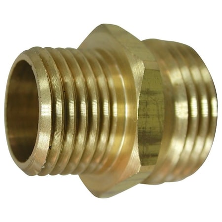 Landscapers Select Hose Adapter, 3/4 x 1/2 in, MHT x MIP, Brass, Brass, For: Garden Hose PMB-469LFBC