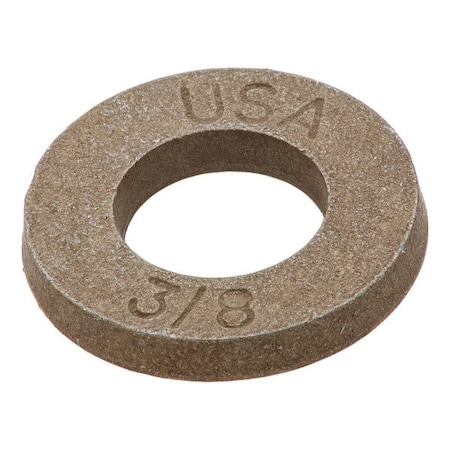 Zoro Select Flat Washer, For Screw Size 3/8" , Steel Zinc Yellow Finish, 100 PK Z9272