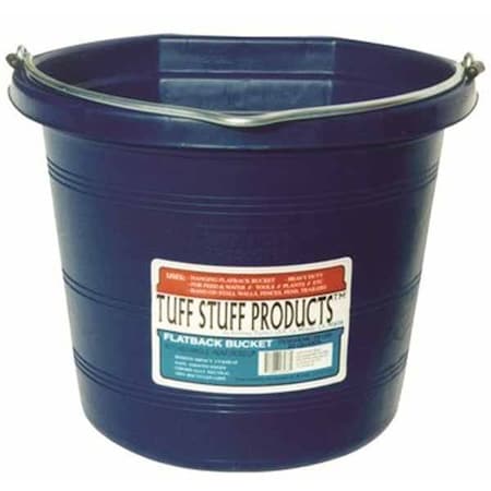 Tuff Stuff Products KMC-FB100BL 20 qt. Flat Utility Bucket; Blue KMC-FB100BL
