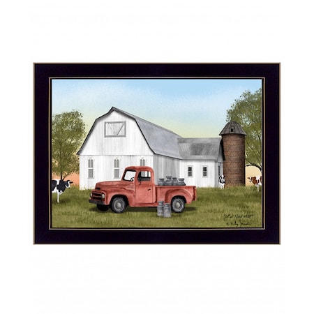 Homeroots YAll Need Milk? 1 Black Framed Print Wall Art 416094