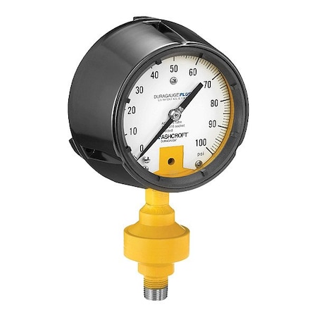 Ashcroft Gauge/seal assembly, 1/2 in NPT, Bottom Location 45ALD1P1PP04S400#