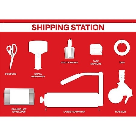 Visual Workplace Shipping Supplies Shadow Board 30-1910-3042-S42301