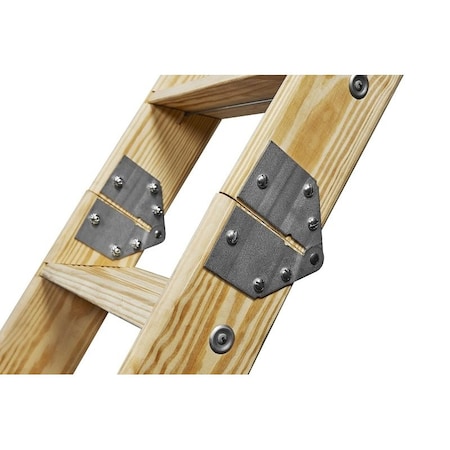 American Stairways Husky 655 Series Disappearing Stairway, 10 ft 9 in H Ceiling, 13Step, 350 lb, 1 ft W Step 63060109D