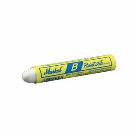 Markal B PAINTSTIK SOLID PAINT CRAYON, 11/16 IN ROUND TIP, WHITE 80200