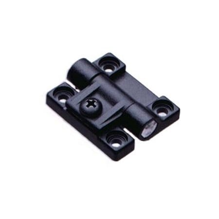 Southco Adjustable Torque Hinge, Symmetric, Medium Size, Acetal Copolymer, Natural, Black E6-10-301-20