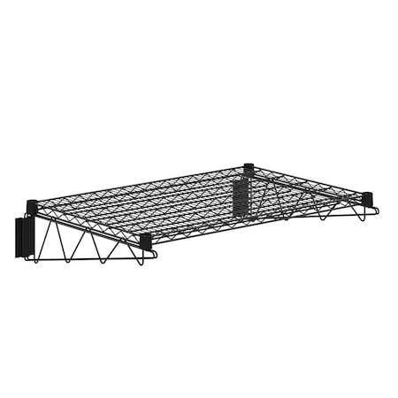 Amgood 24 in. x 36 in. Black Epoxy Wire Wall Mount Shelf AMG WRS-WALL BE-2436-Z
