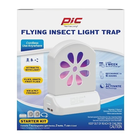 Pic Portable Flying Insect Trap, White BTZ
