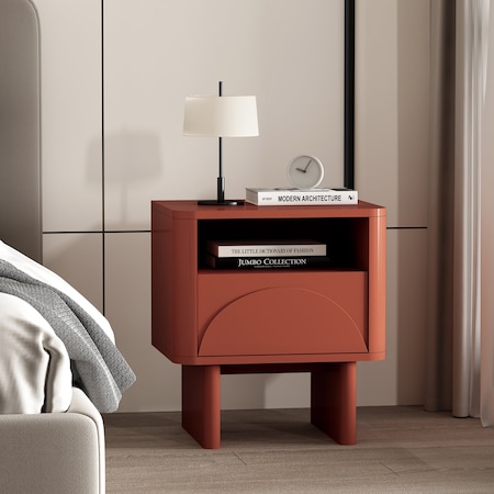 Manhattan Comfort Ella Nightstand in Terracotta NS005-OR