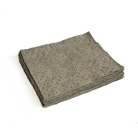 Stardust Spill Products Sorbent Pad, 21 gal, 16 in x 18 in, Universal, Gray, Renewable Natural Fibers 1SDGPB