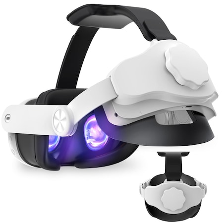 Alpha Digital Meta Quest 3/3S Head Strap Replacement- 6000mAh Battery - White WT2 PRO