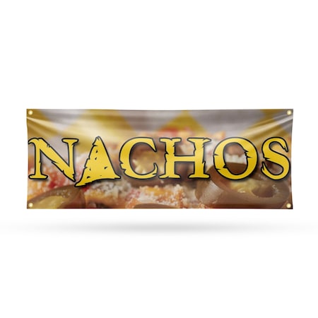 Signmission Nachos, 18 Inch x 48 Inch, Vinyl Banner B-30746