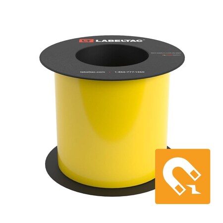 Labeltac Magnetic Supply 5in x 25ft LT9, Yellow LT501M-C