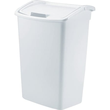 Rubbermaid 2803 Waste Basket, 45 qt Capacity, Polyethylene, White, 22 in H FG280300WHT