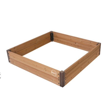 Miracle-Gro 4 x 4 x 1 ft Wrangler Brown/Cedar Wood Raised Garden Bed MGWRBG4410