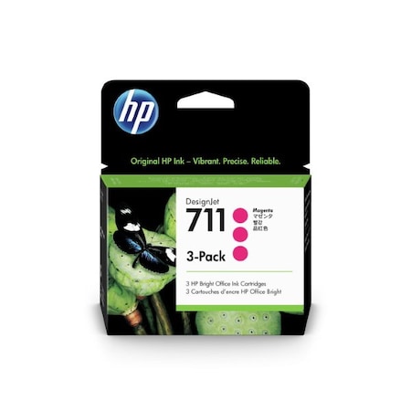 Hp 711 (CZ135A) 3-Pack Magenta Original Ink Cartridges (3 x 29 ml) CZ135A