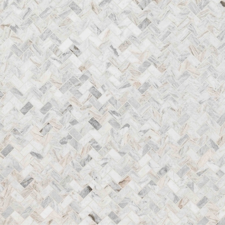 Msi Capri Blue Herringbone Sample Honed Mosaic Marble Floor And Wall Tile ZOR-MD-0534-SAM