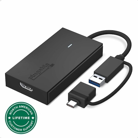 Plugable Technologies PLUGABLE USB C OR USB 3.0 TO HDMI ADAPTER, UNIVERSAL VIDEO GRAPHICS ADAPTER FOR UGA-HDMI-S