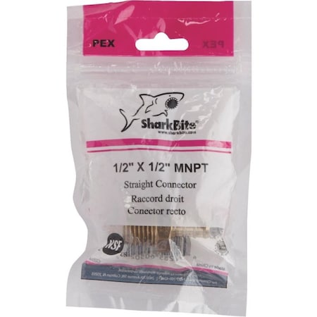 Cash Acme / Sharkbite PEX ADAPTER 1/2X1/2 MNPT RT LF BAG UC120LFA