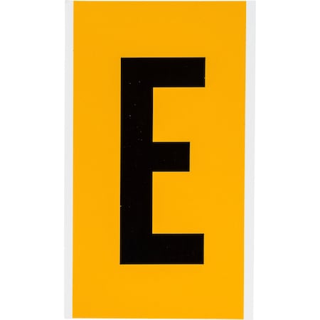 Brady Outdoor Vinyl 6 in Black on Yellow Letters E Card 1570-E