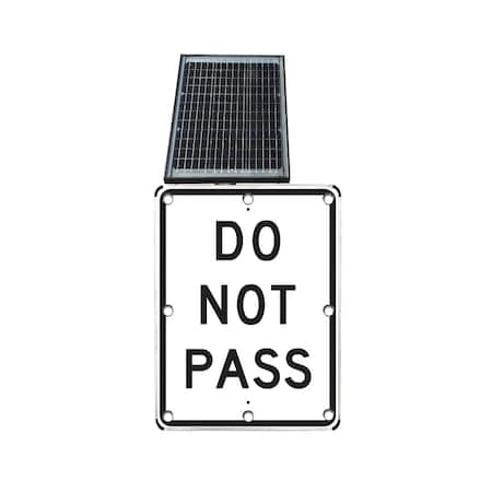 Stop-Lite LED Solar Do Not Pass Sign 18x24 (DIA) SS-R4-1-1824DW