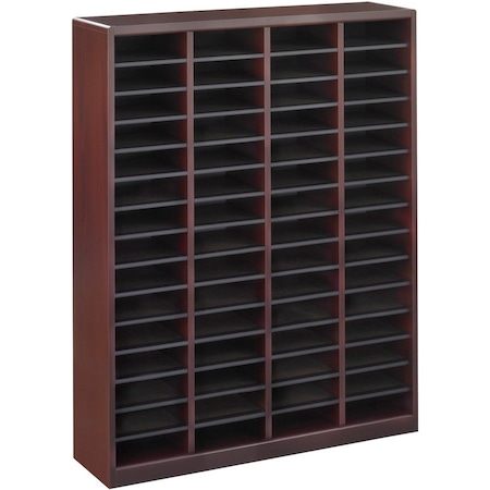 Safco Literature Organizer, Wood, 60 Compartment 9331MH