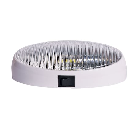 Arcon Arcon 20679; LED Porch Light; Oval; White Base; Clear Lens; 12V; With Switch; Single Unit 20679