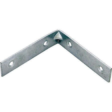 Prosource Corner Brace, 6 in L, 6 in W, 1-1/8 in H, Steel, Zinc-Plated, 4.5 mm Thick Material CB-Z06-013L