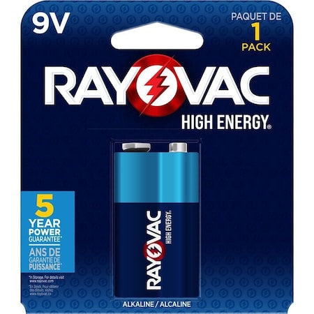 Rayovac A1604-1K Battery, 9 V Battery, Alkaline A1604-1T