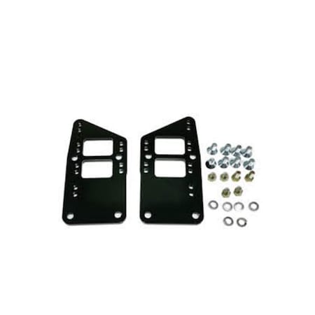 Absurdo Billet Aluminum LS Swap Conversion Motor Mount Adapter Plates, Clear Anodized AB2192428