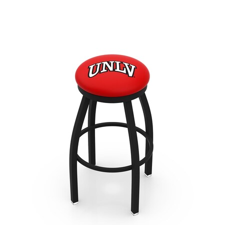 Holland Bar Stool Co 25" Blk Wrinkle UNLV Swivel Bar Stool, Accent Ring L8B2B25UNevLV