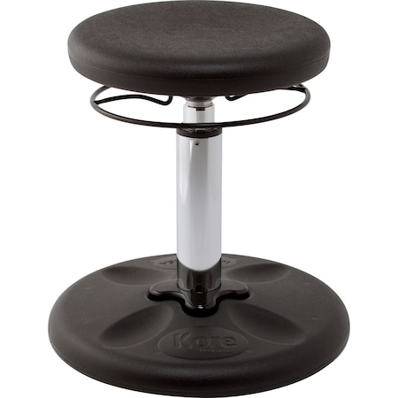 Kore Design Kids Adjustable Standard Wobble Chair for Schools, Classrooms, 14-19in tall, Active Seating, Black 803923