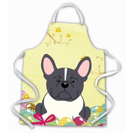Carolines Treasures Easter Eggs French Bulldog Black & White Apron BB6012APRON