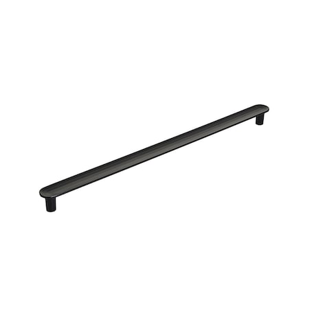 Amerock Concentric 10-1/16 in 256 mm Center-to-Center Matte Black Cabinet Pull BP36834MB