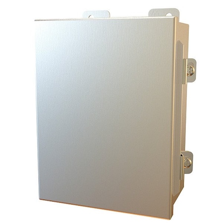Hammond Clamps Electrical Enclosure, 8 in H, 4 in D, 6 in W, 12, 13, 3R, 4, 4X, Stainless Steel 1414N4PHSSG