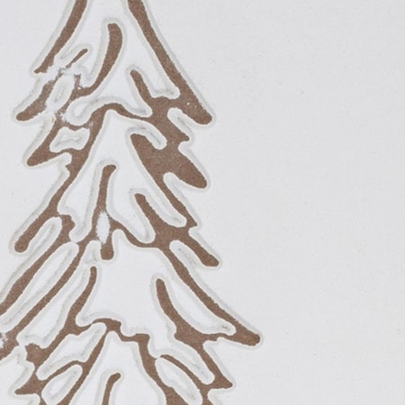 Homeroots 19" X 10" Natural And White Wood Christmas Tree Hanging Wall Decor 634743