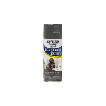 Rust-Oleum Spray Paint, Dark Gray, Gloss, 12 oz 249115