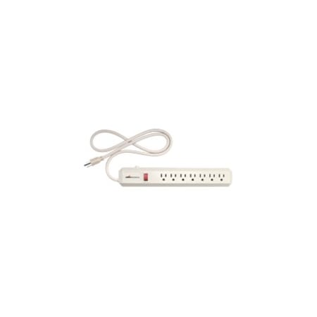 Eaton Wiring Devices Power Strip, Straight Blade, 5-15R, 3 ft., Ivory 1136V