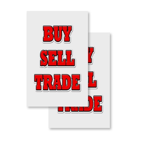 Signmission Buy Sell Trade, Vinyl Decals Only 24 Inch x 36 Inch, Vinyl Decal, 2PK DSB-2436-2PACK-Buy Sell Trade