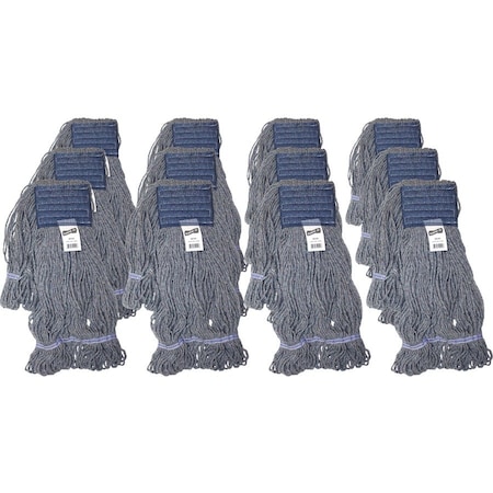 Genuine Joe 5 Large Headband Earth Mop Refill - Polyester Fiber, 12PK GJO20124CT