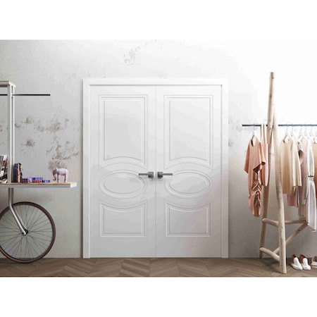 Vdomdoors Double French Interior Door, 36" x 80", White MELA7001DD-WS-36